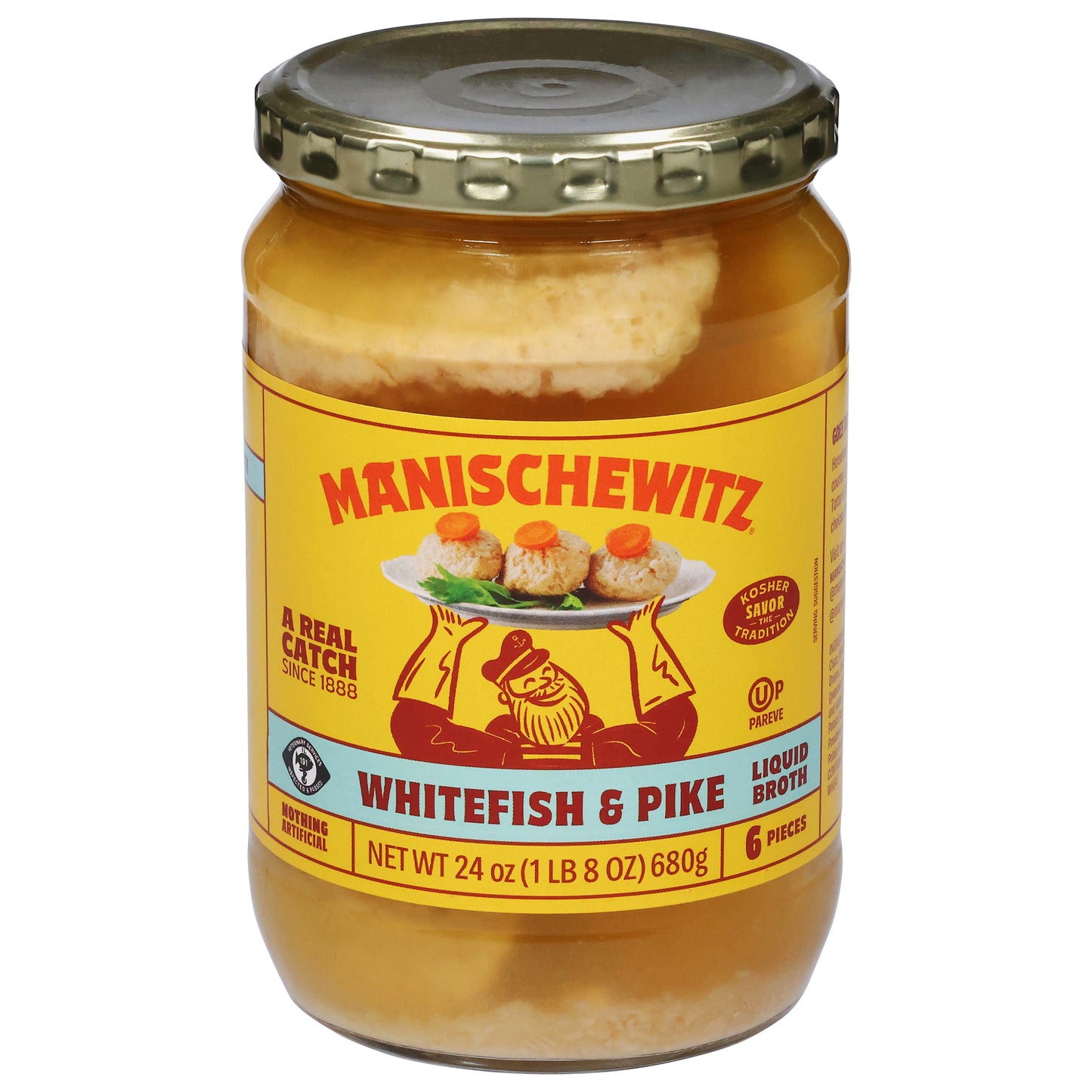 Manischewitz Liquid Broth White Fish & Pike 6 ea