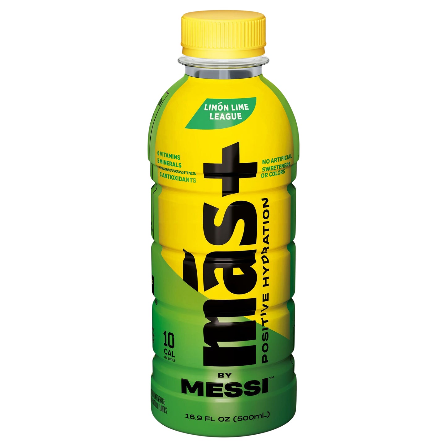 Más+ by Messi Hydration Sports Drink Limón Lime League, 16.9 fl oz Bottle