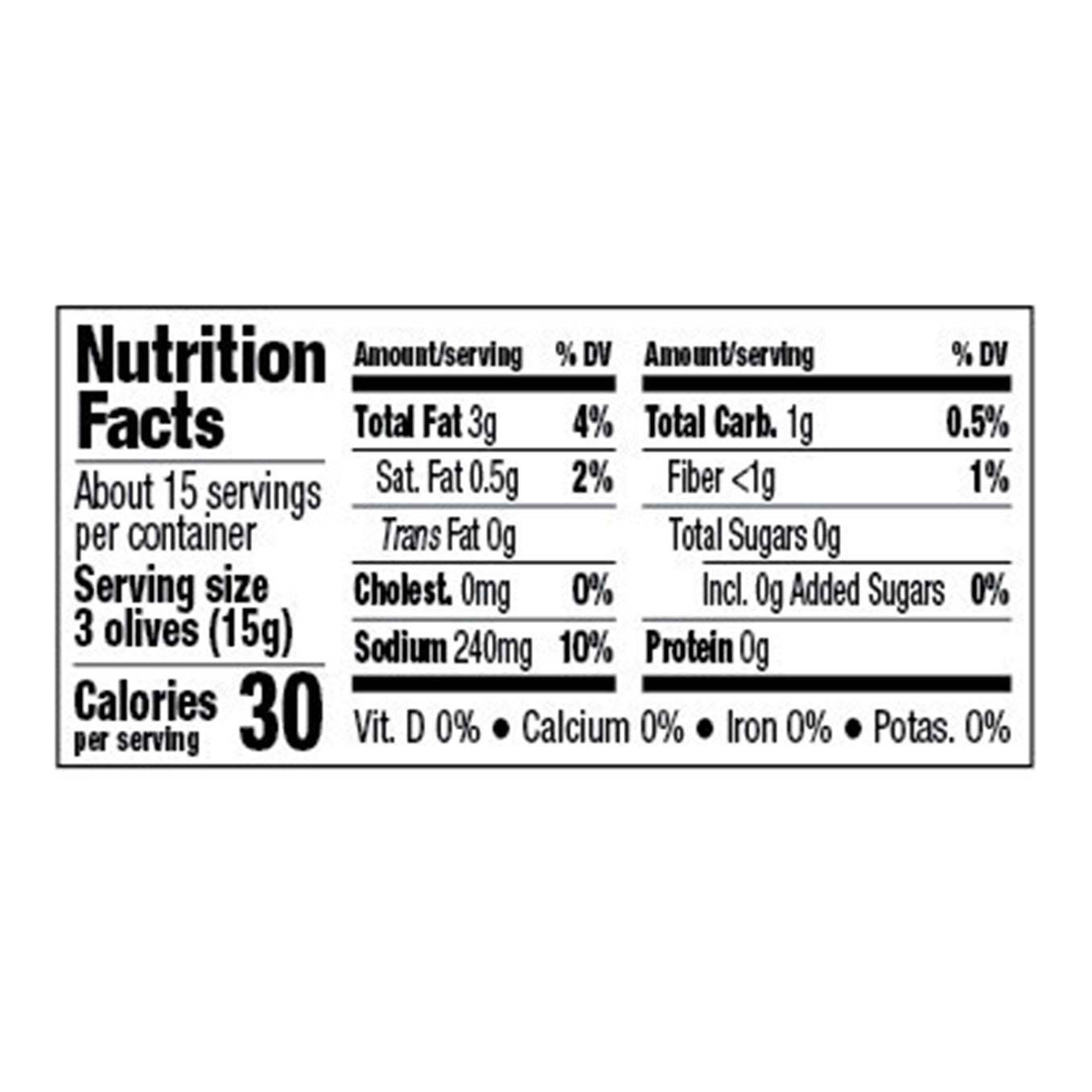 Jeff's Garden Pitted Castelvetrano Olives, 5.5 oz Dr. Wt.