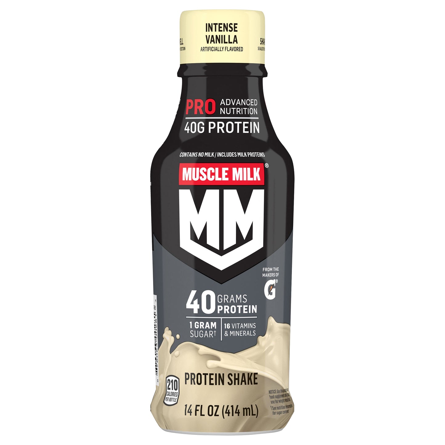Muscle Milk Pro Series Non-Dairy Protein Shake Intense Vanilla 14 Fl Oz