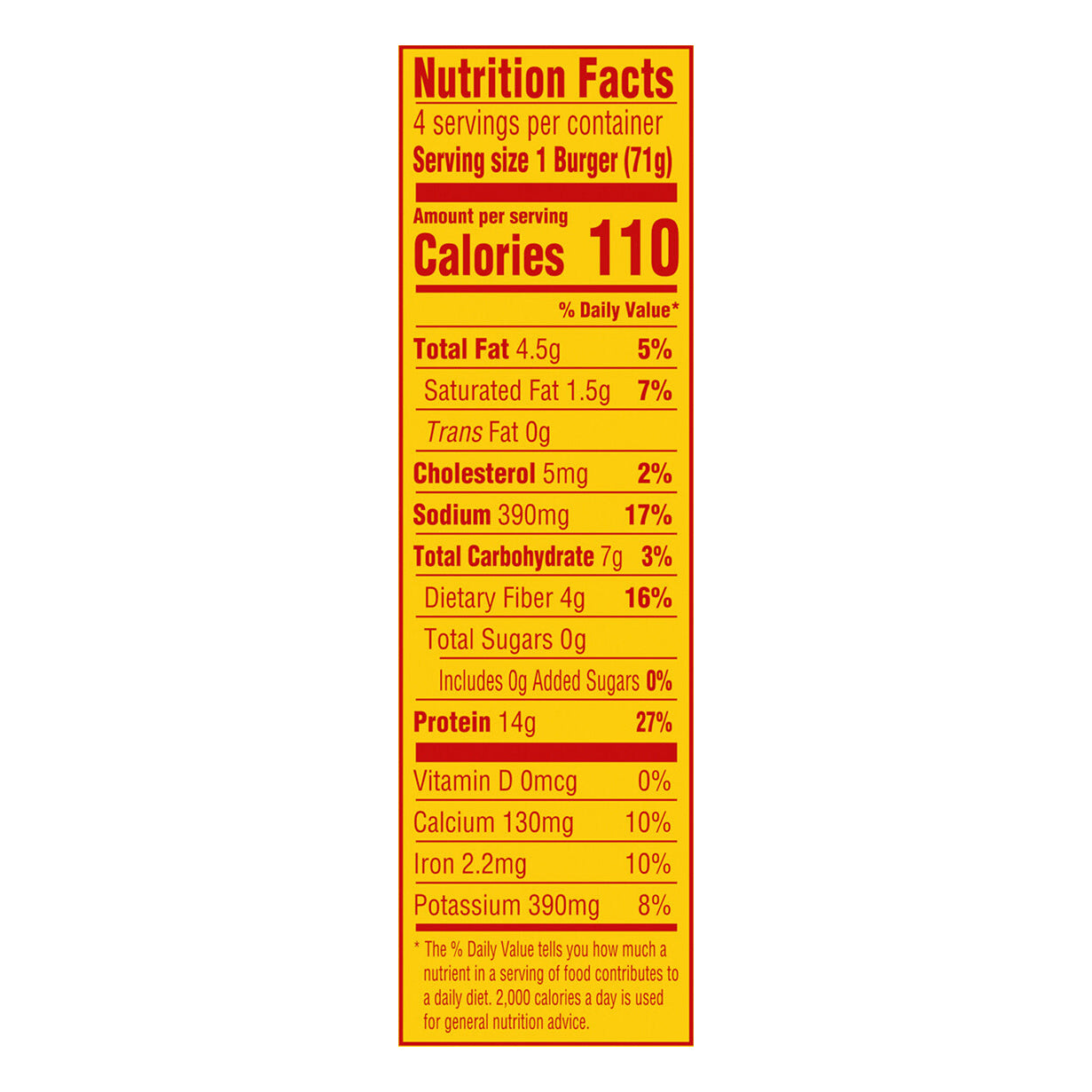 BOCA All American Veggie Burgers, 4 ct Box