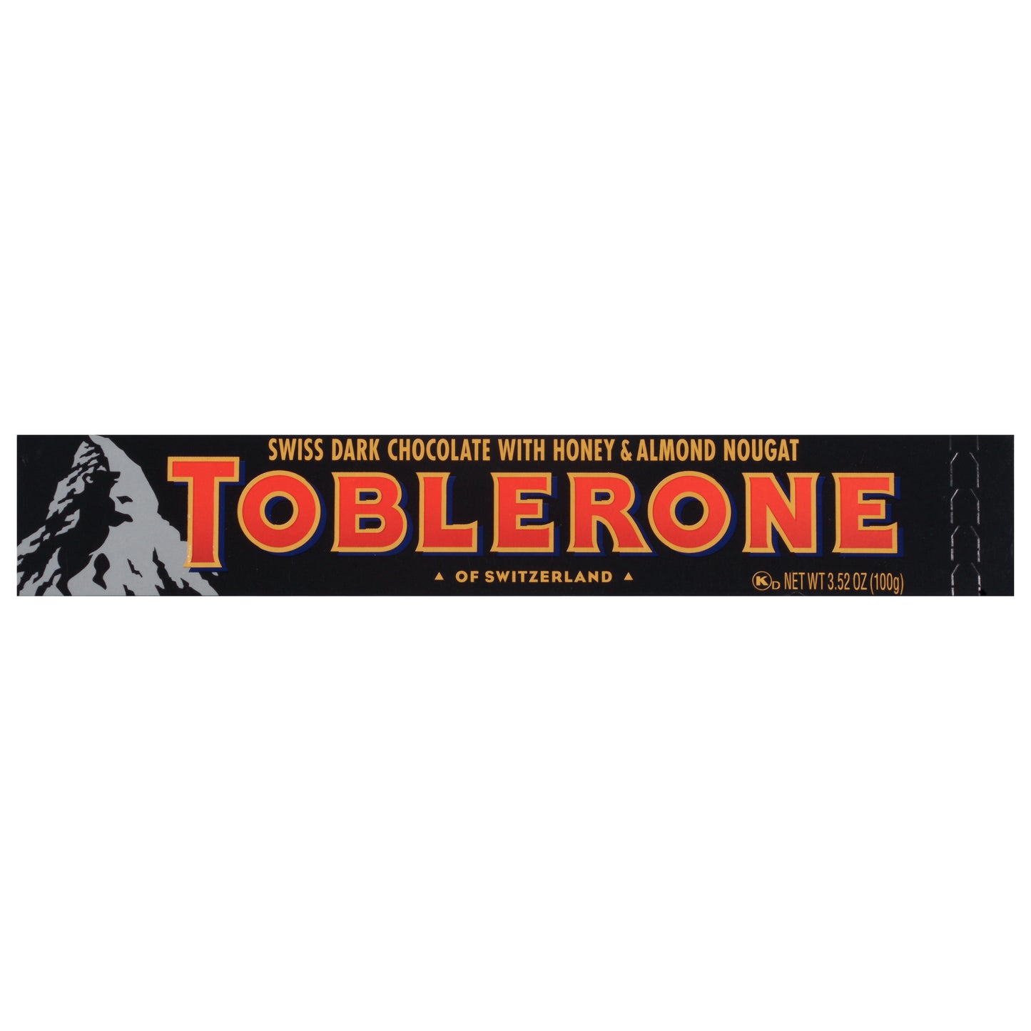 Toblerone Swiss Dark Chocolate Candy Bars with Honey and Almond Nougat, 3.52 oz Bar