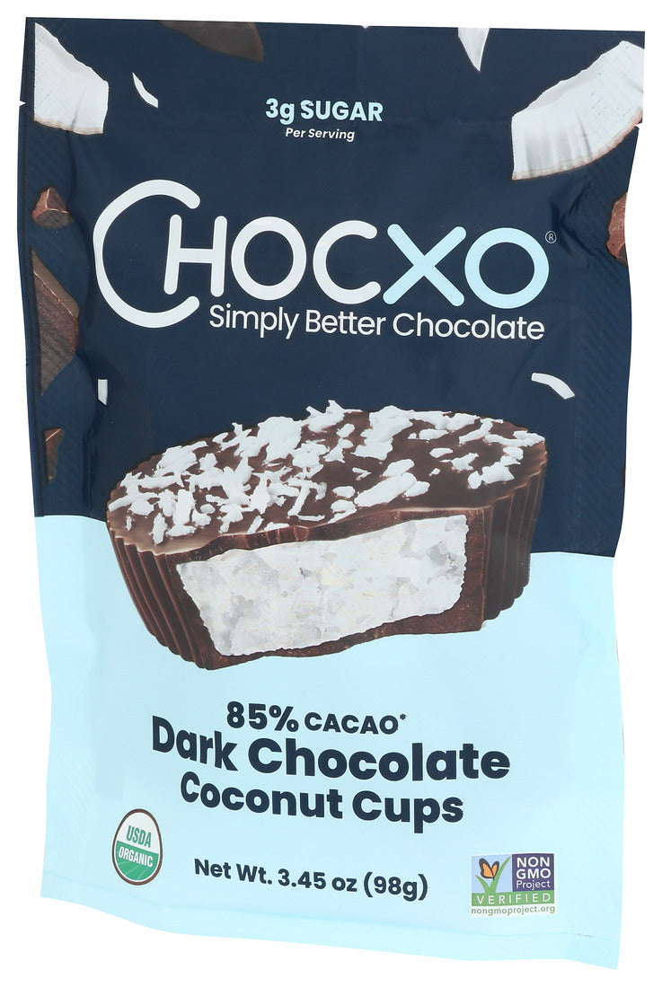 Chocxo, Dark Chocolate Coconut Snaps, 3.45 Oz