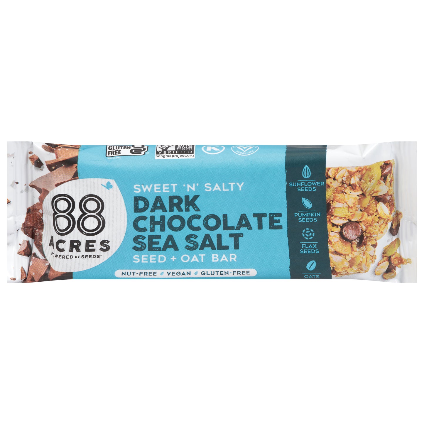88 Acres Dark Chocolate Sea Salt Seed + Oat Bar 1.6 oz