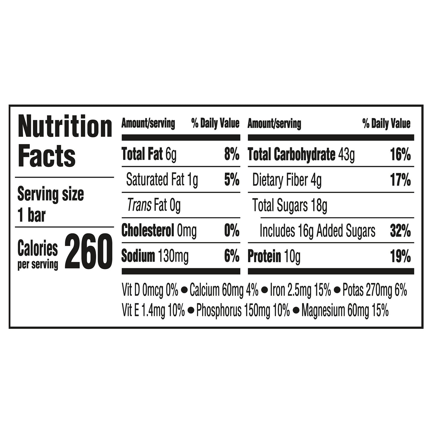 CLIF BAR Caffeinated Collection - Vanilla Almond Flavor - Made with Organic Oats - Energy Bars - Non-GMO - Plant Based Protein Bars (1 Count)