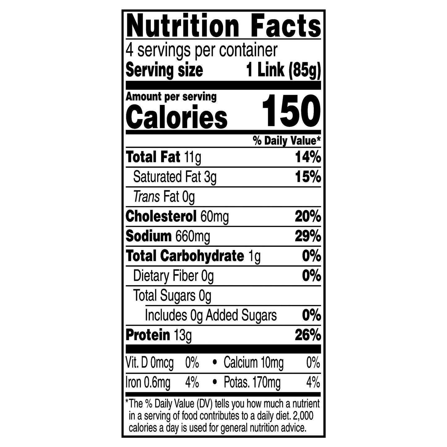 Aidells Savory Applewood Hardwood Smoked Chicken Sausage Links, 4 Count