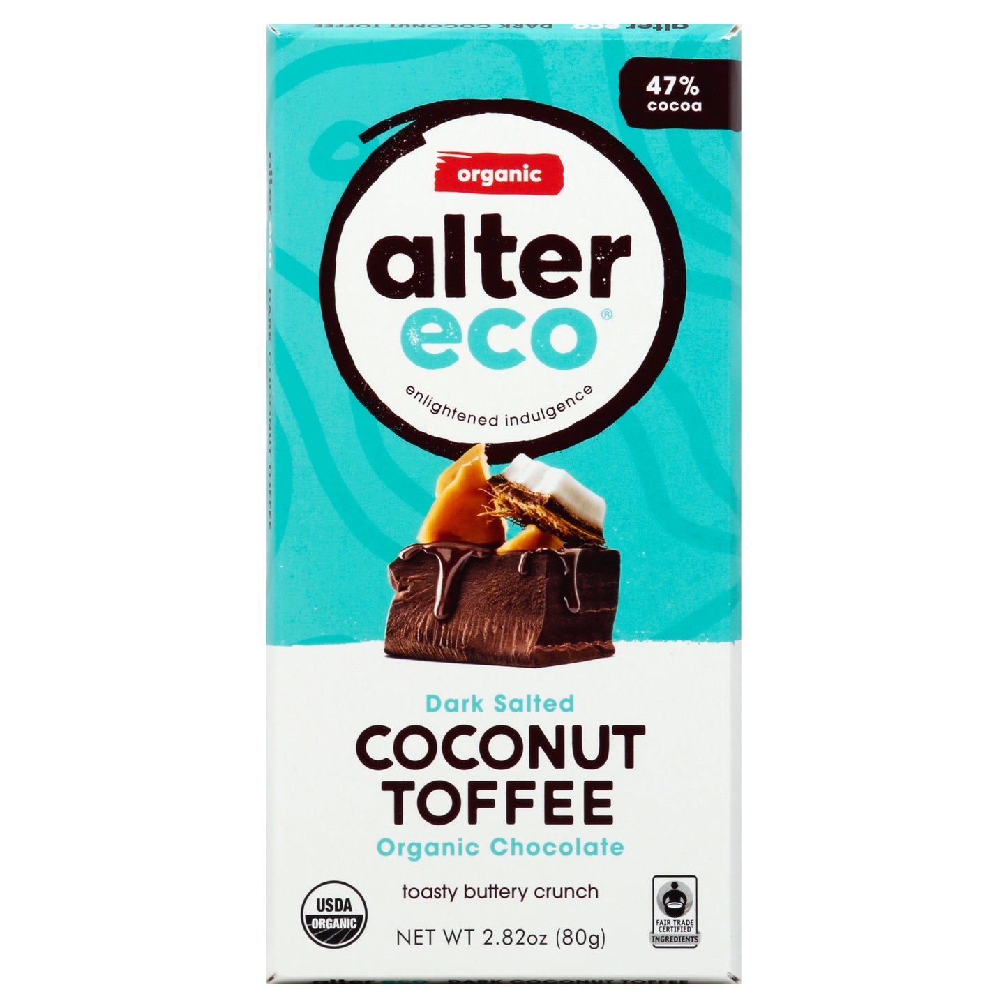 Alter Eco Dark Chocolate 2.82 oz - Coconut Toffee