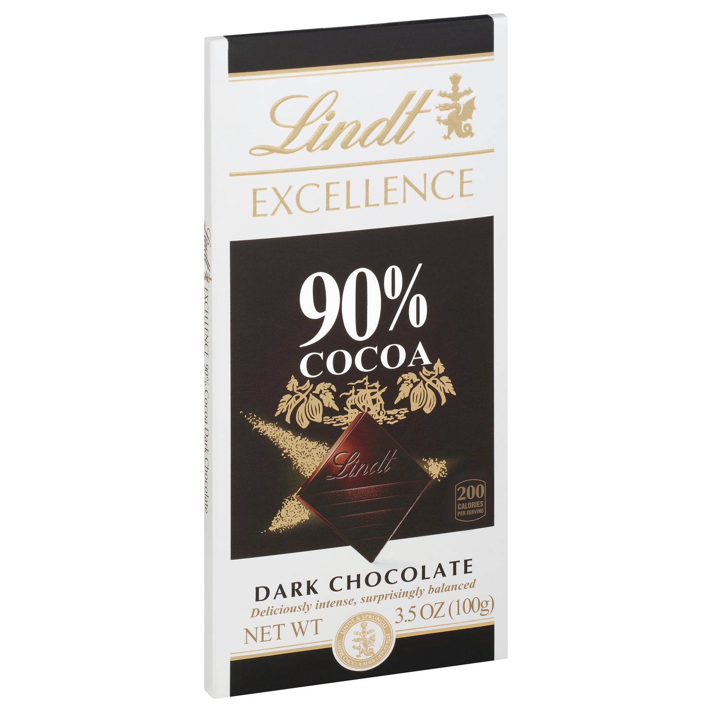 Lindt EXCELLENCE 90% Cocoa Dark Chocolate Candy Bar, Dark Chocolate, 3.5 oz. Bar