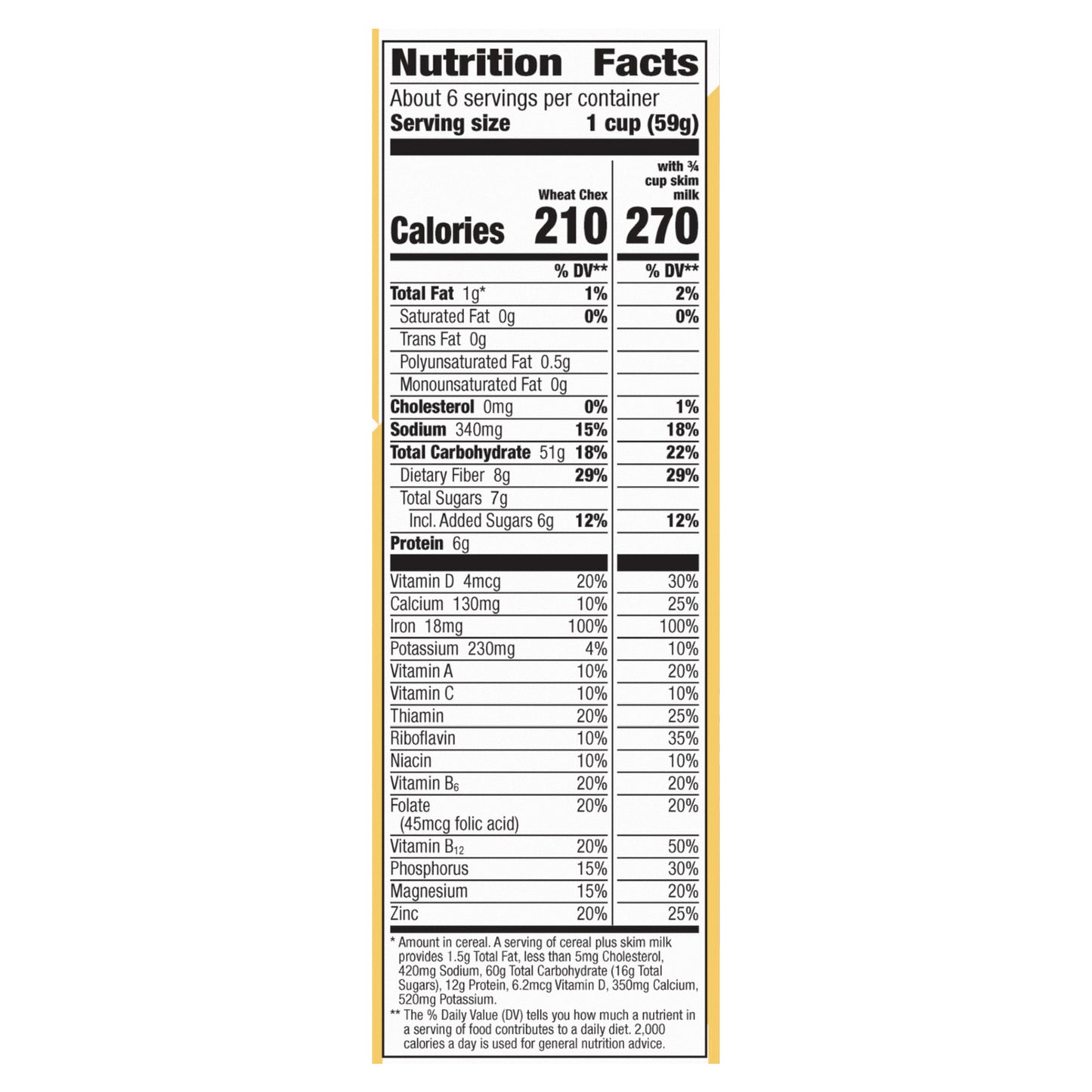 Wheat Chex Breakfast Cereal, Made with Whole Grain, 14 oz