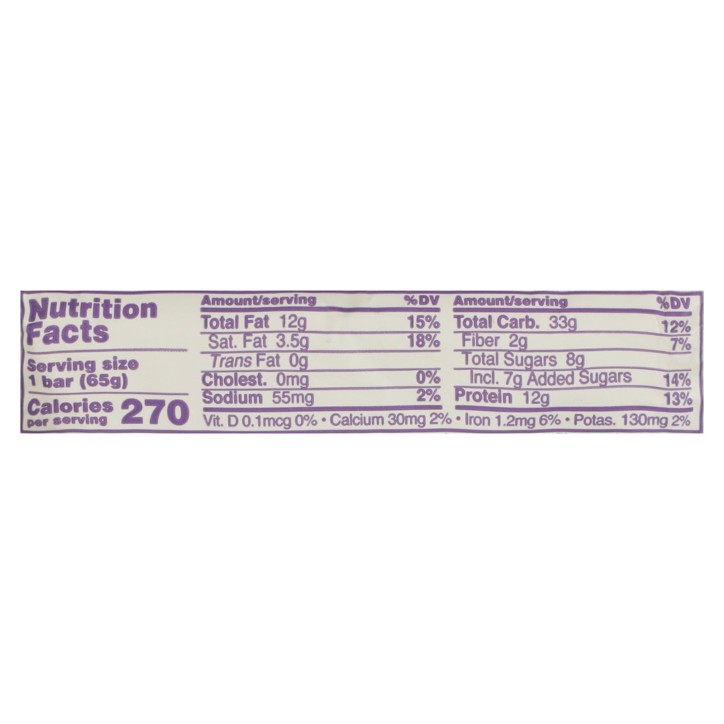 GoMacro White Chocolate + Macadamia Nuts MacroBar 2.3 oz