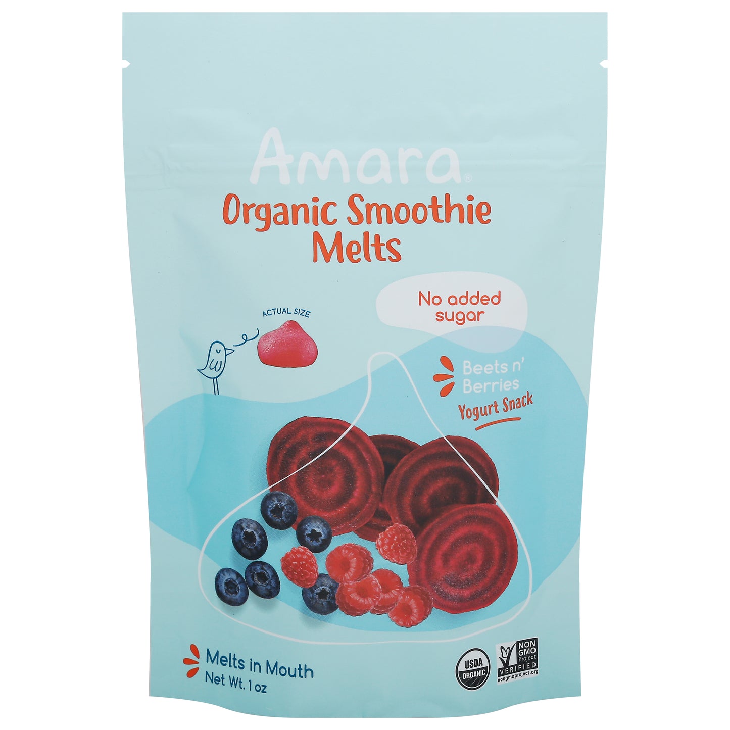 Amara Organic Beets n' Berries Smoothie Melts 1 oz Pouch