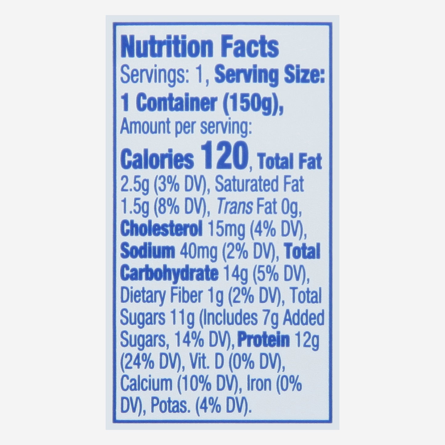 Fage Total Greek Strained Yogurt with Blueberry 5.3 oz