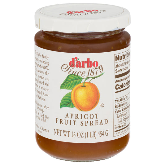 D'arbo Apricot Fruit Spread 16 oz