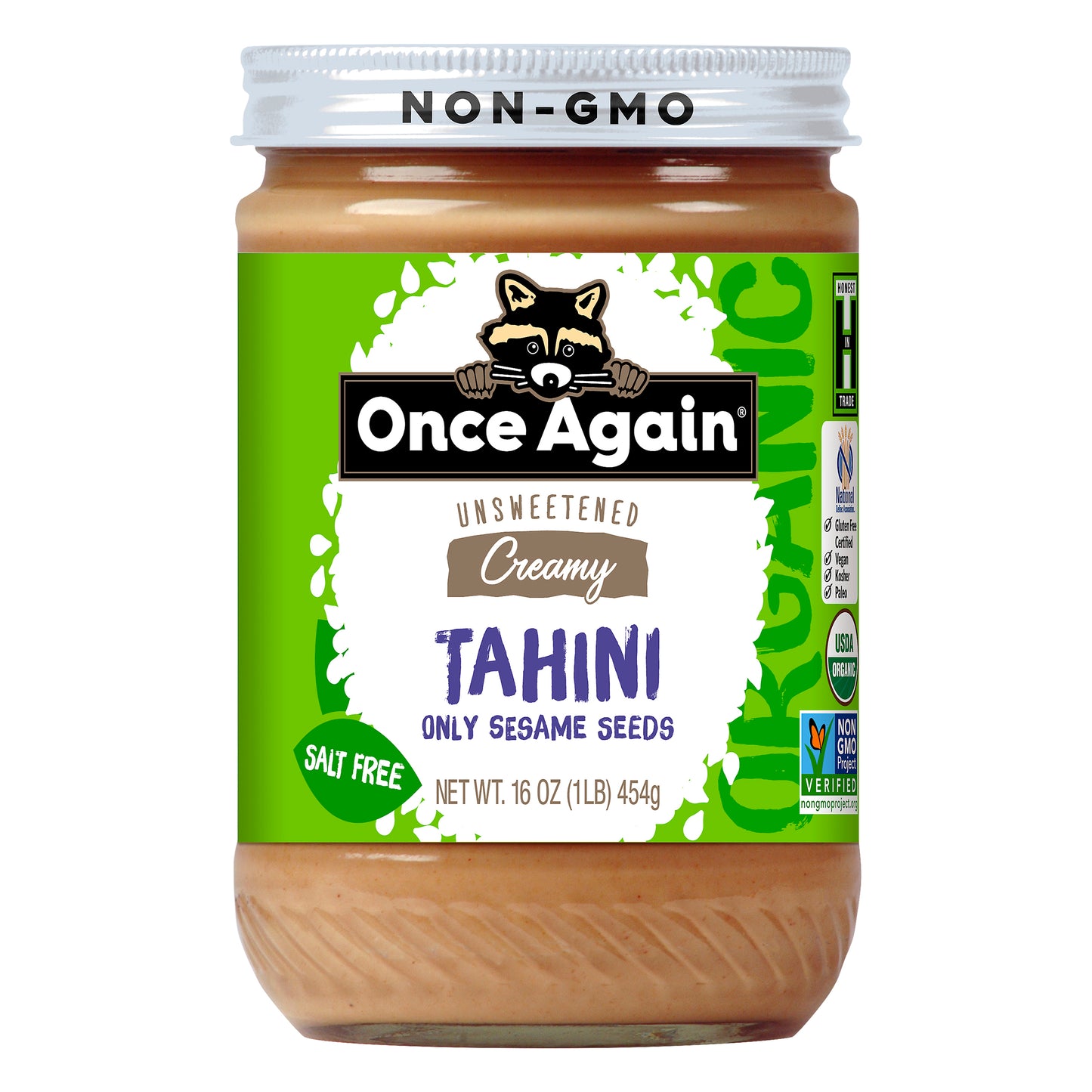 Once Again Organic Creamy Unsweetened Tahini 16 oz