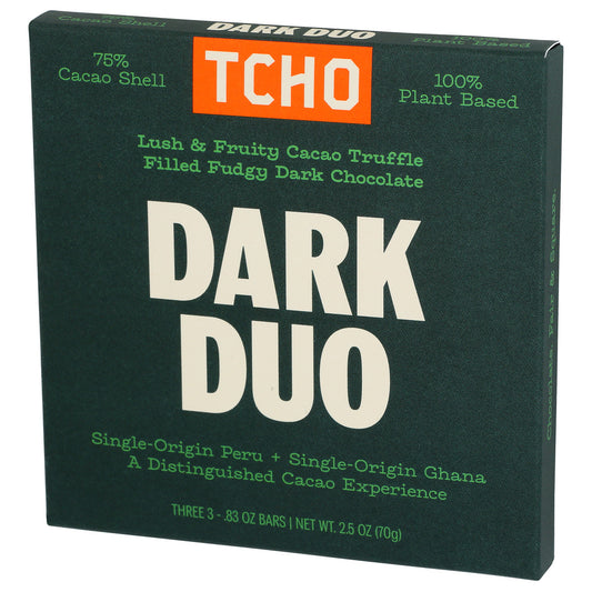 Tcho Chocolate, Organic Dark Duo Filled Dark, 2.5 Oz