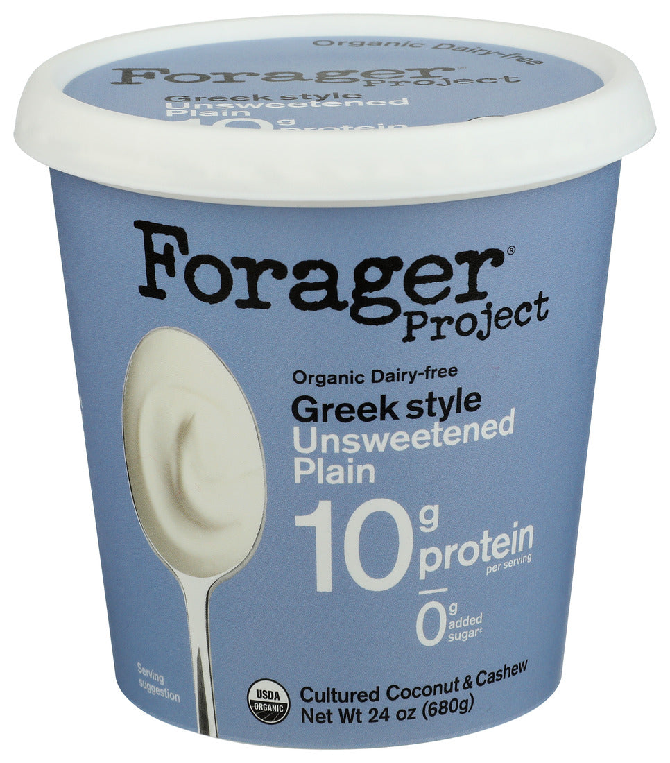 Forager Project, Greek Style Yogurt Cultured Coconut & Cashew Unsweetened Plain Dairy Free Organic