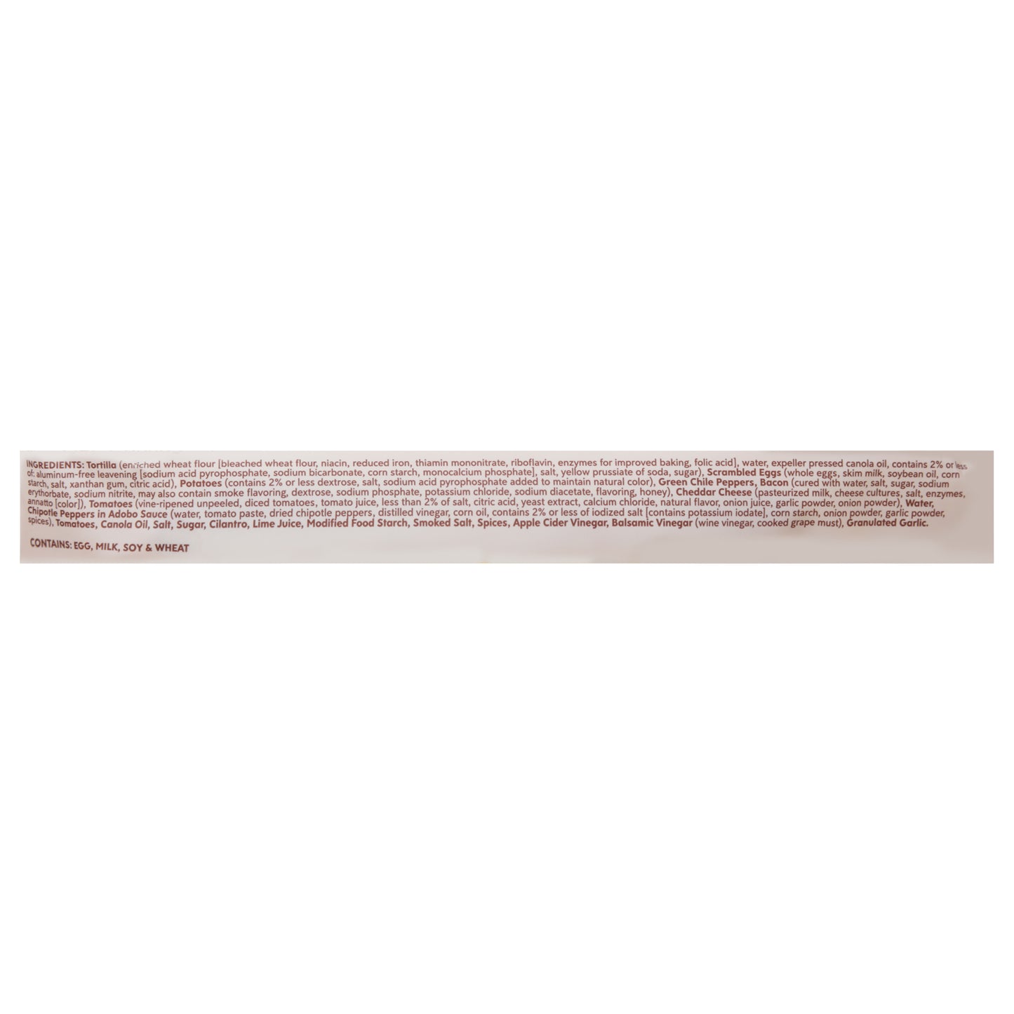 Green Chile Food Company Egg & Bacon Breakfast Burrito 6 oz