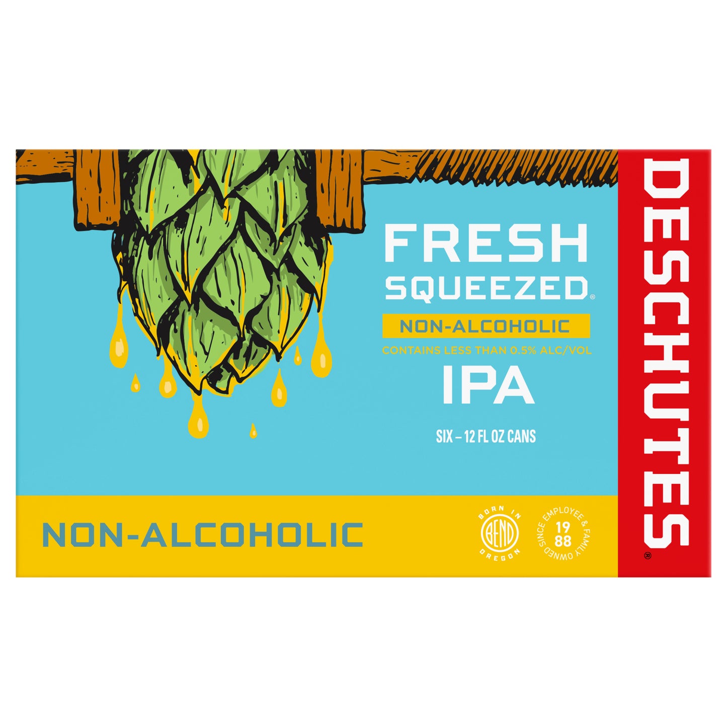 Deschutes Brewery Fresh Squeezed, Non-Alcoholic IPA, Craft Beer, 0.5%ABV