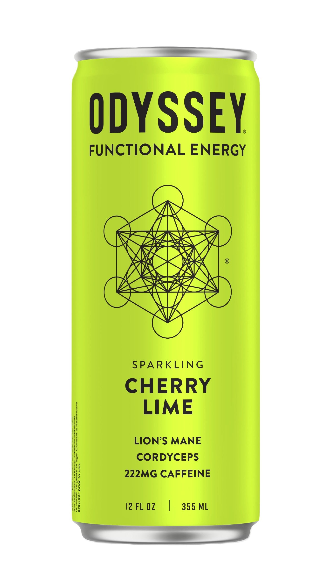 Odyssey, Functional Energy Drink Sparkling Cherry Lime, 12 Fl Oz