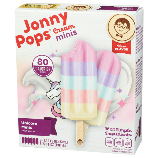 Jonny Pops, Ice Pops Unicorn Cream Minis 6/1.12 Fl Oz