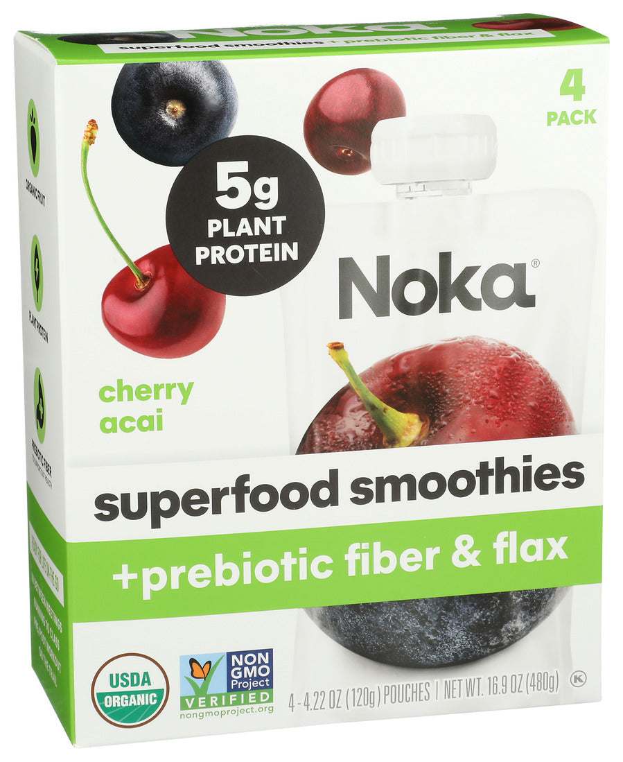 Noka, Organic Superfood Smoothie Cherry Acai, 4.22 Oz
