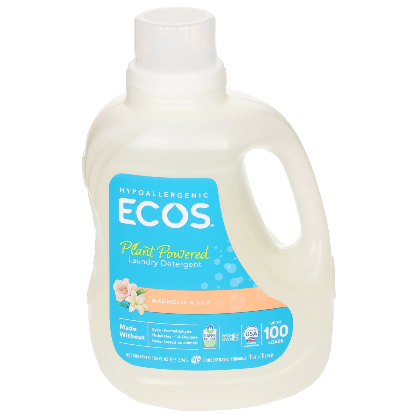 Ecos Plant Powered Magnolia & Lily Laundry Detergent 100 fl oz