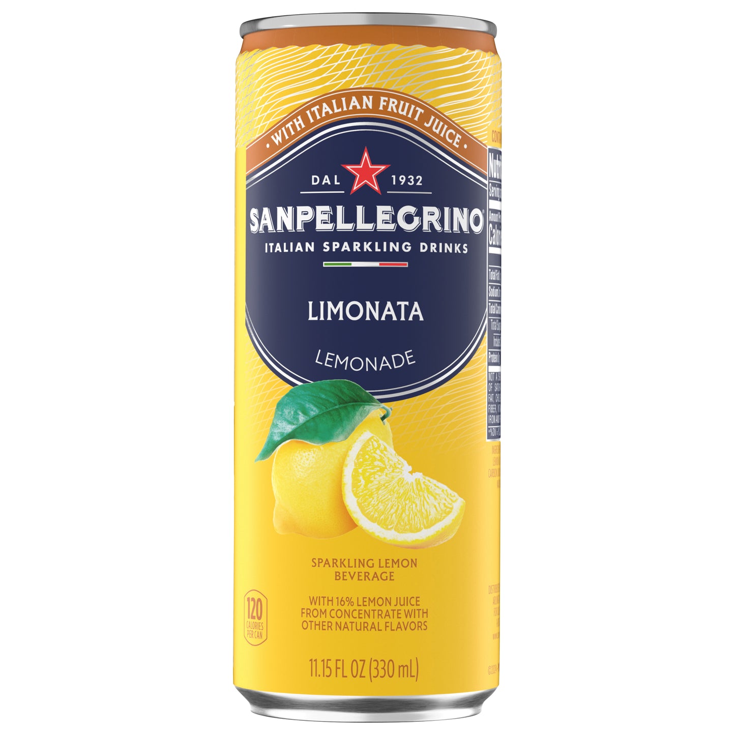 Sanpellegrino Italian Sparkling Drink Limonata, Sparkling Lemon Beverage Can