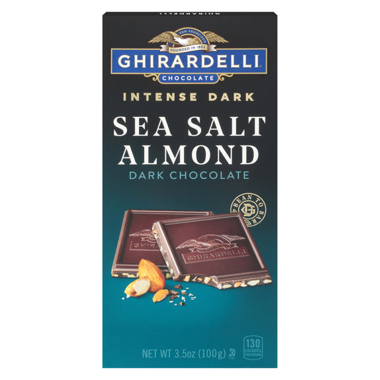 Ghirardelli Intense Dark Sea Salt Almond Dark Chocolate 3.5 oz