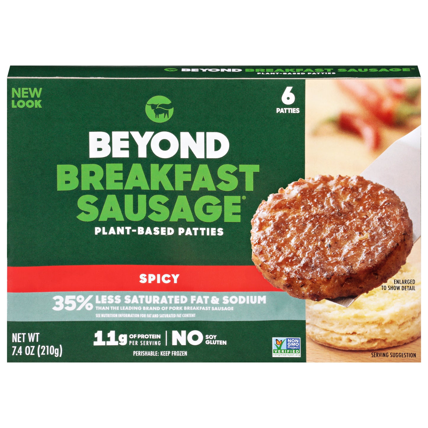 Beyond Breakfast Sausage Spicy Plant-Based Patties 6 Patties