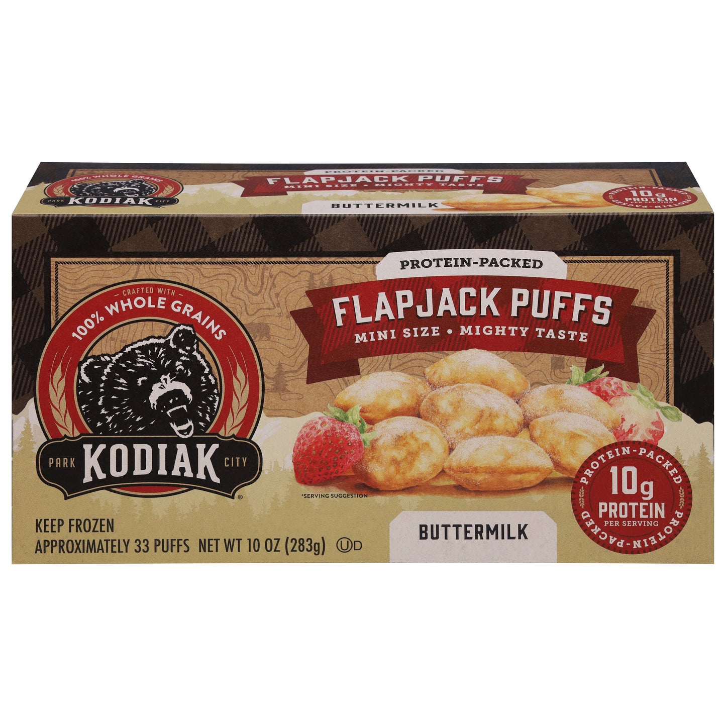 Kodiak Mini Size Buttermilk Flapjack Puffs 33 ea