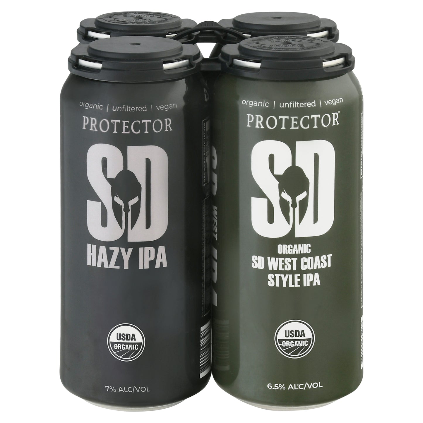 Protector Hazy IPA/Organic SD West Coast Style IPA Beer 4-1 pt Cans