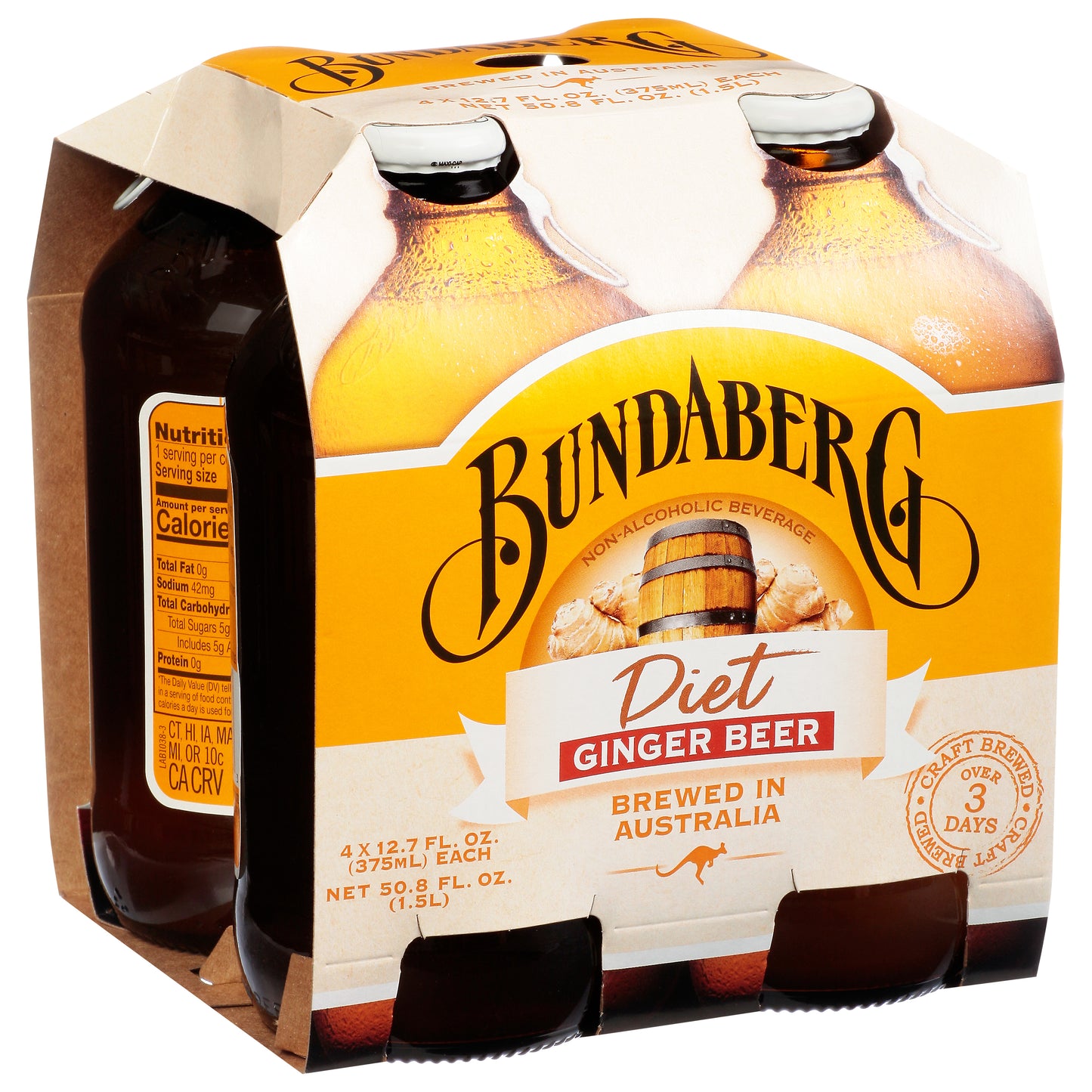 Bundaberg Diet Ginger Beer 4 - 12.7 fl oz Bottles