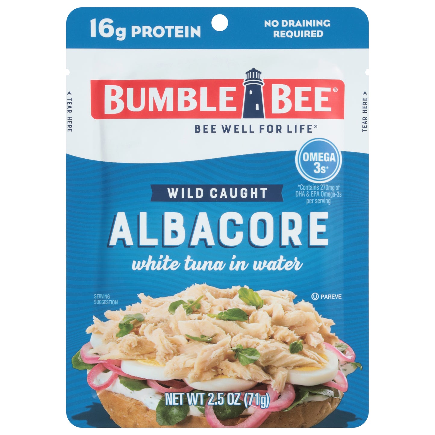 Bumble Bee Wild Caught Albacore Tuna in Water 2.5 oz