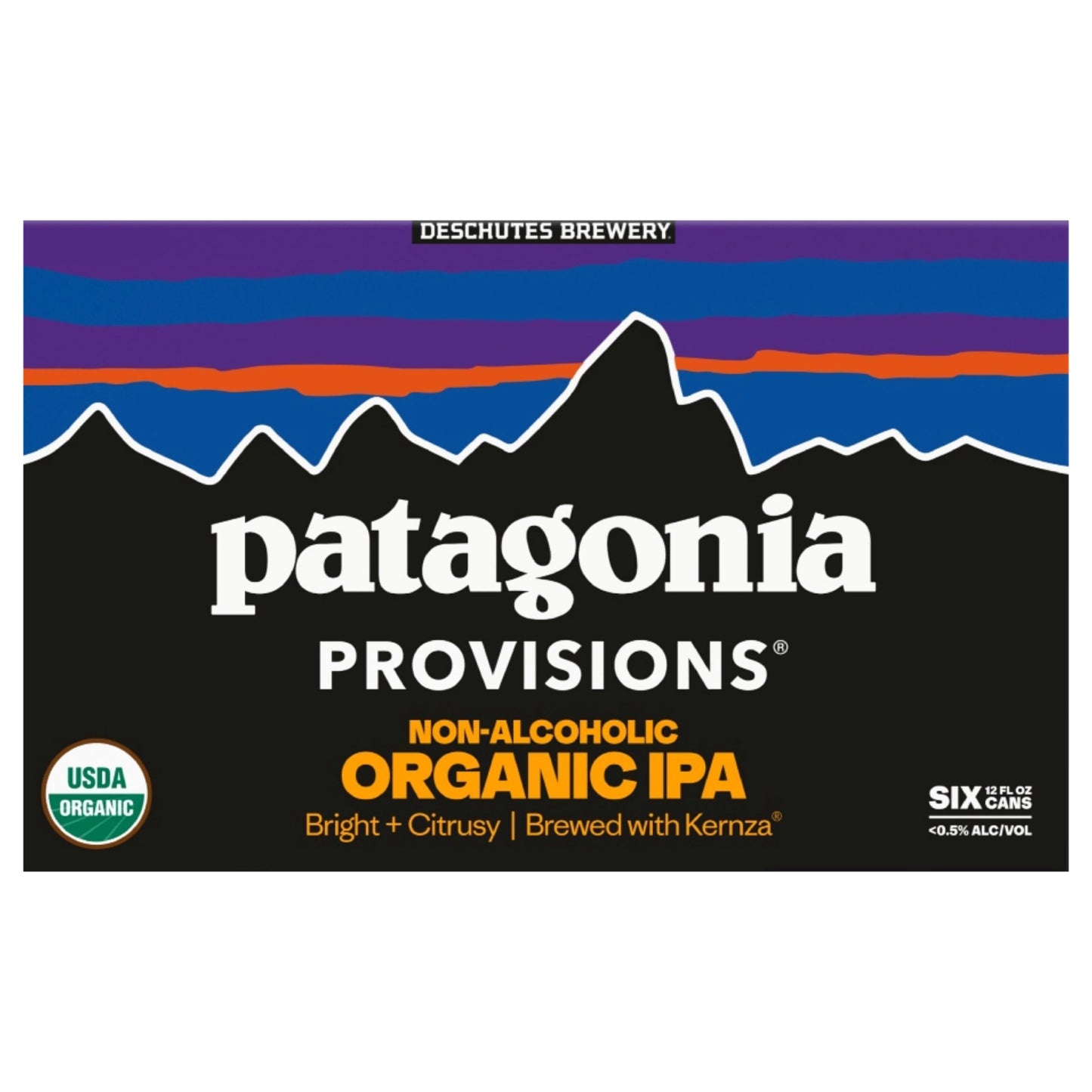 Patagonia Provisions, Non-Alcoholic Organic IPA, Craft Beer, 0.5%ABV