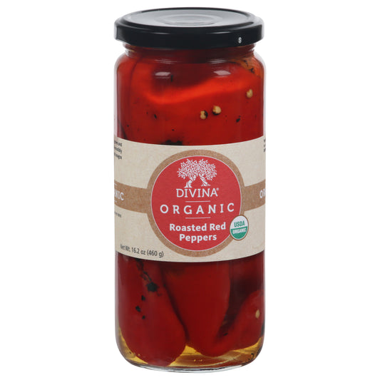 Divina Organic Roasted Red Peppers 16.2 oz