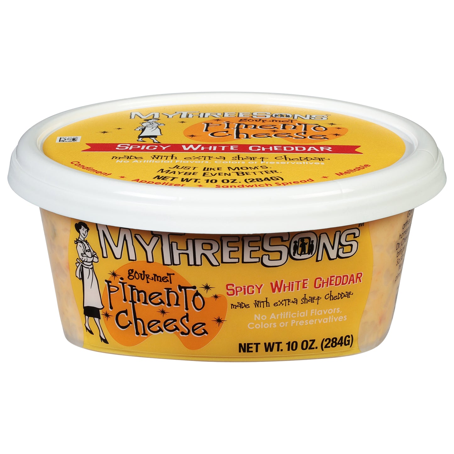 MyThreeSons Gourmet Spicy White Cheddar Pimento Cheese 10 oz