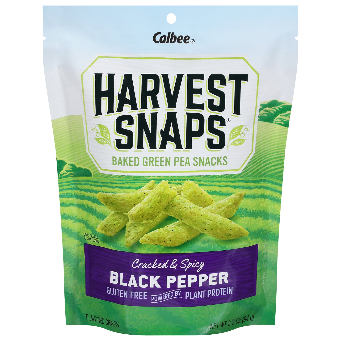 Harvest Snaps Black Pepper Baked Green Pea Snacks 3.3 oz
