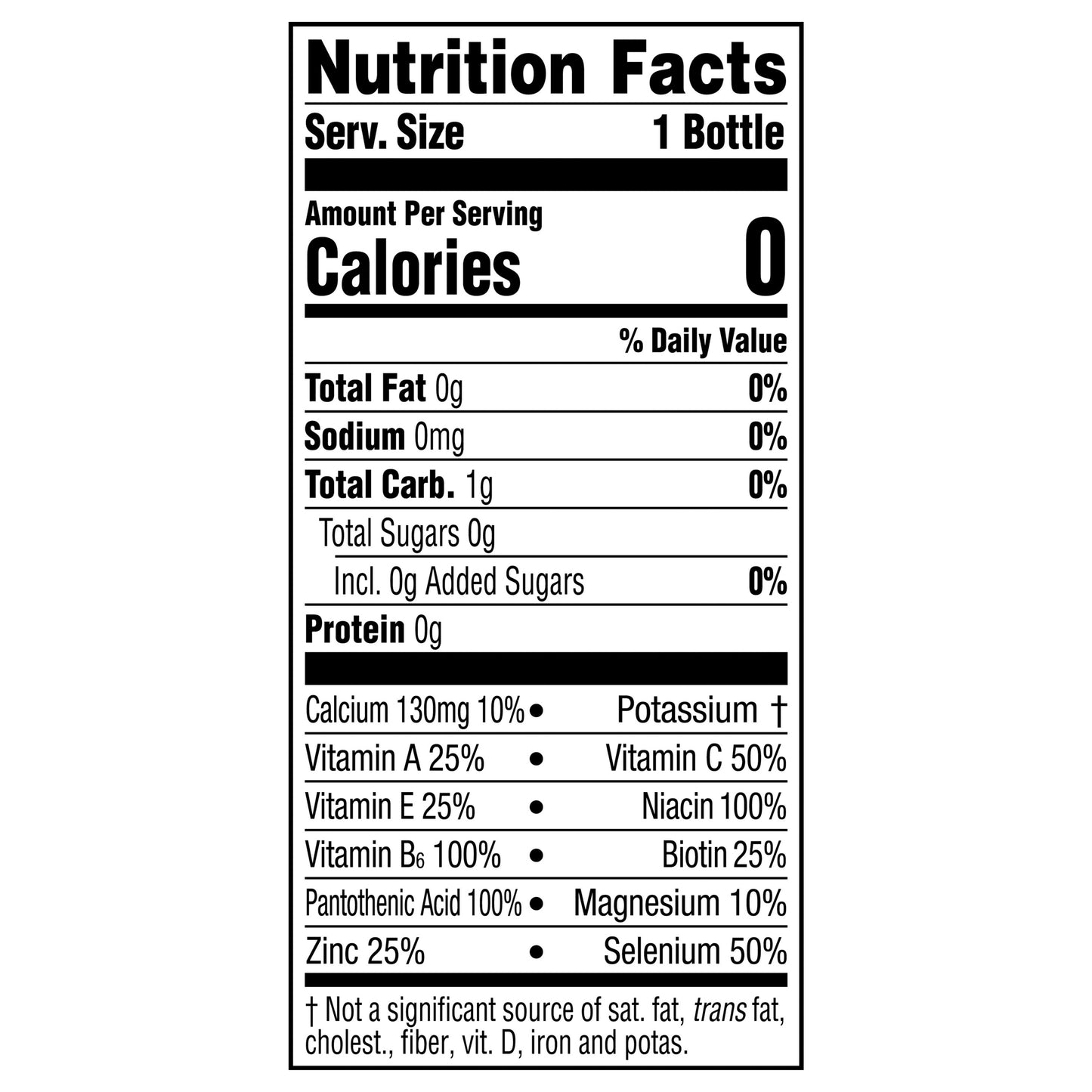 vitaminwater zero sugar squeezed, electrolyte enhanced water w/ vitamins, lemonade drink, 20 fl oz