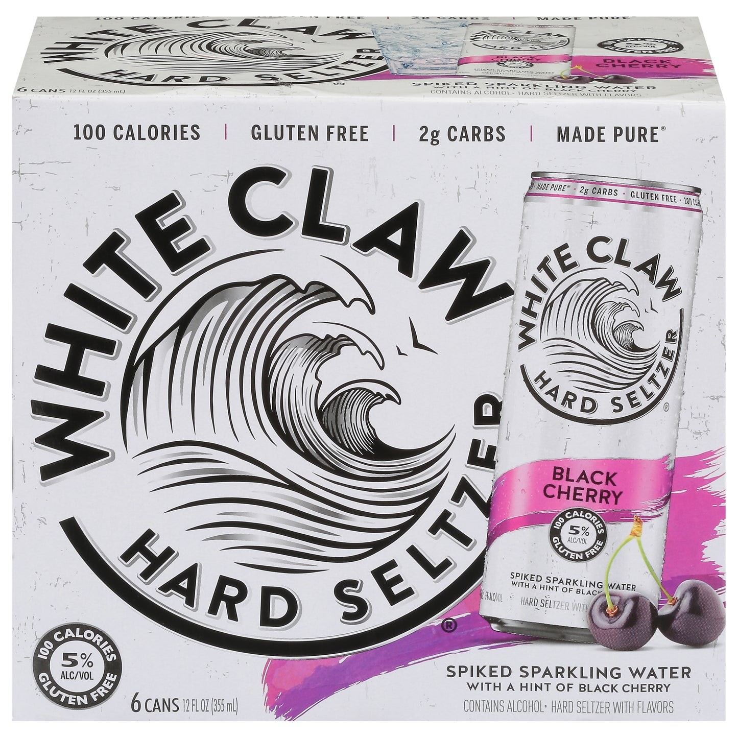 White Claw Hard Seltzer Black Cherry Hard Seltzer 6 - 12 fl oz Cans