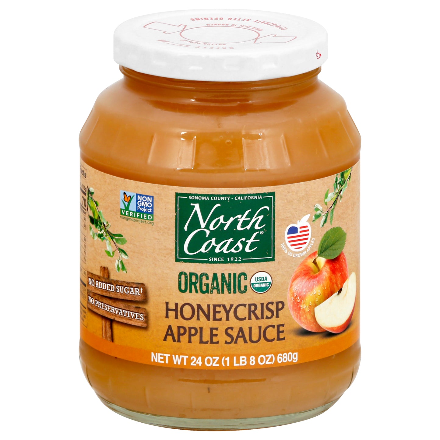 North Coast Apple Sauce 24 oz - Honey