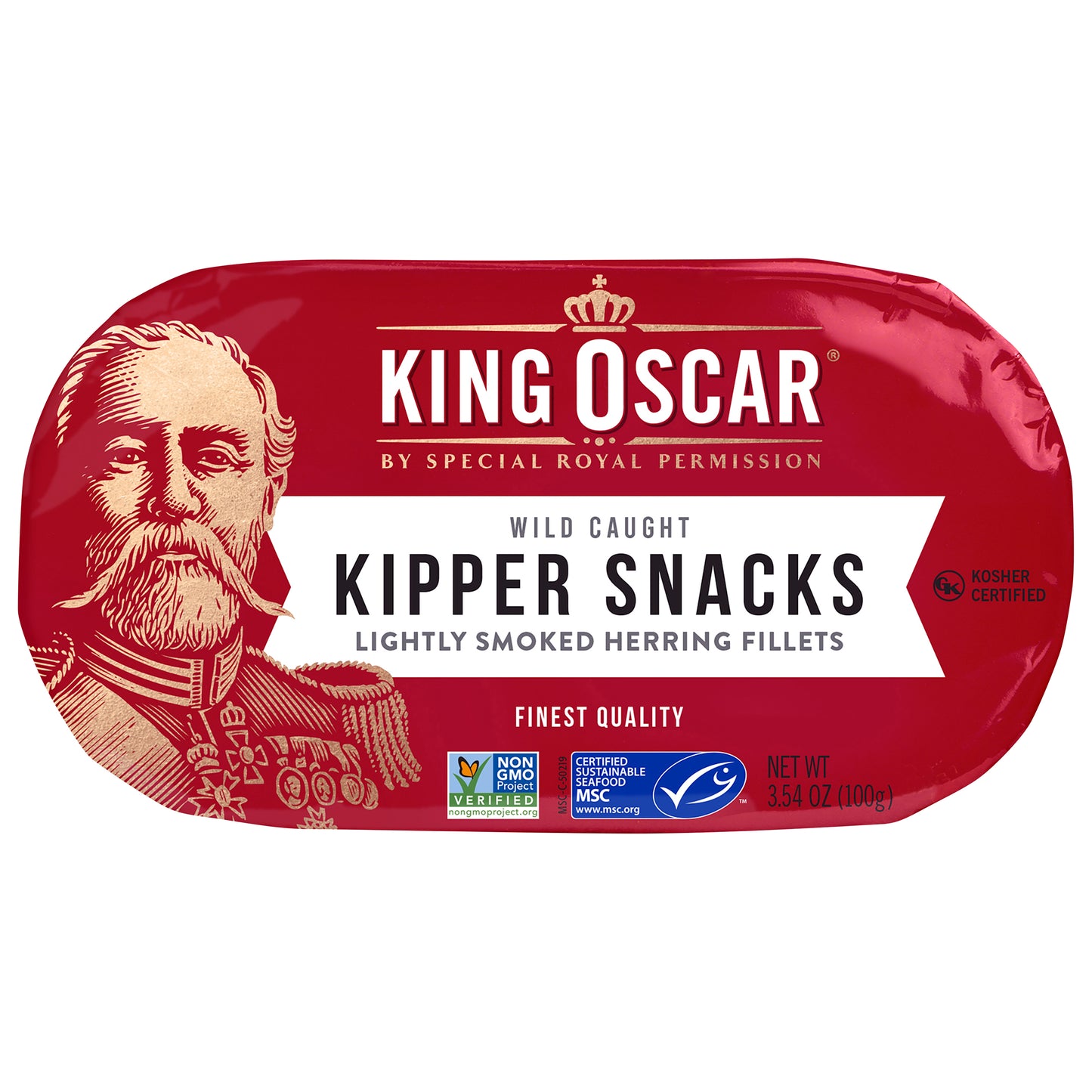 King Oscar Kipper Snacks, Smoked Herring Fillets, 3.54 oz