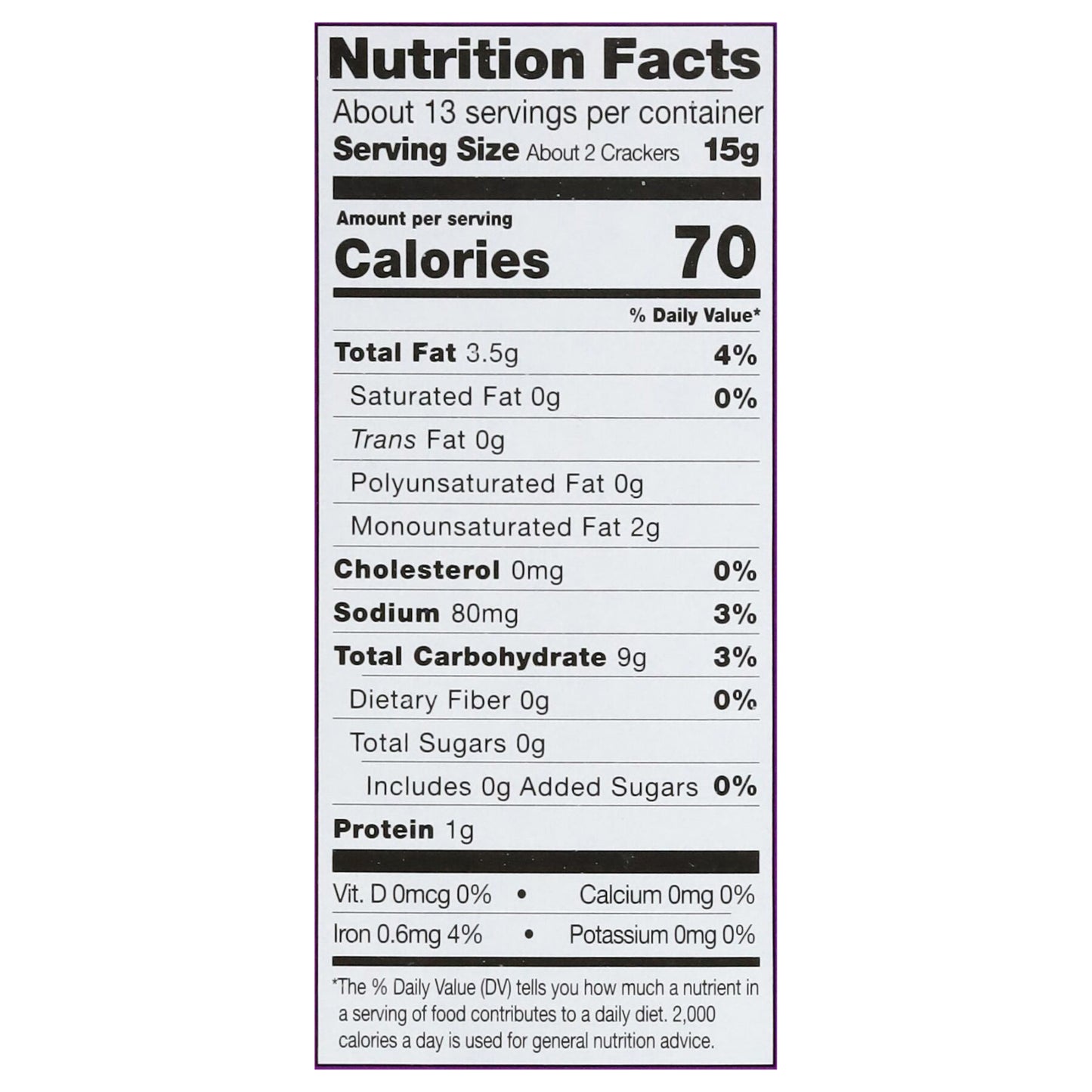 Milton's Gourmet Crispy Sea Salt Crackers 6.8 oz