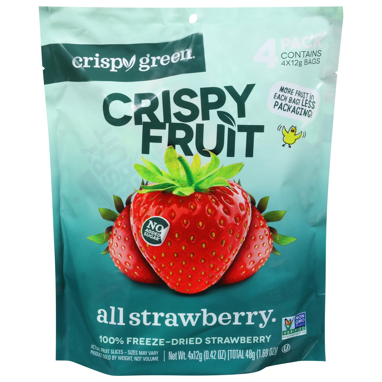 Crispy Green All Strawberry Crispy Fruit 4 - 0.42 oz Bags