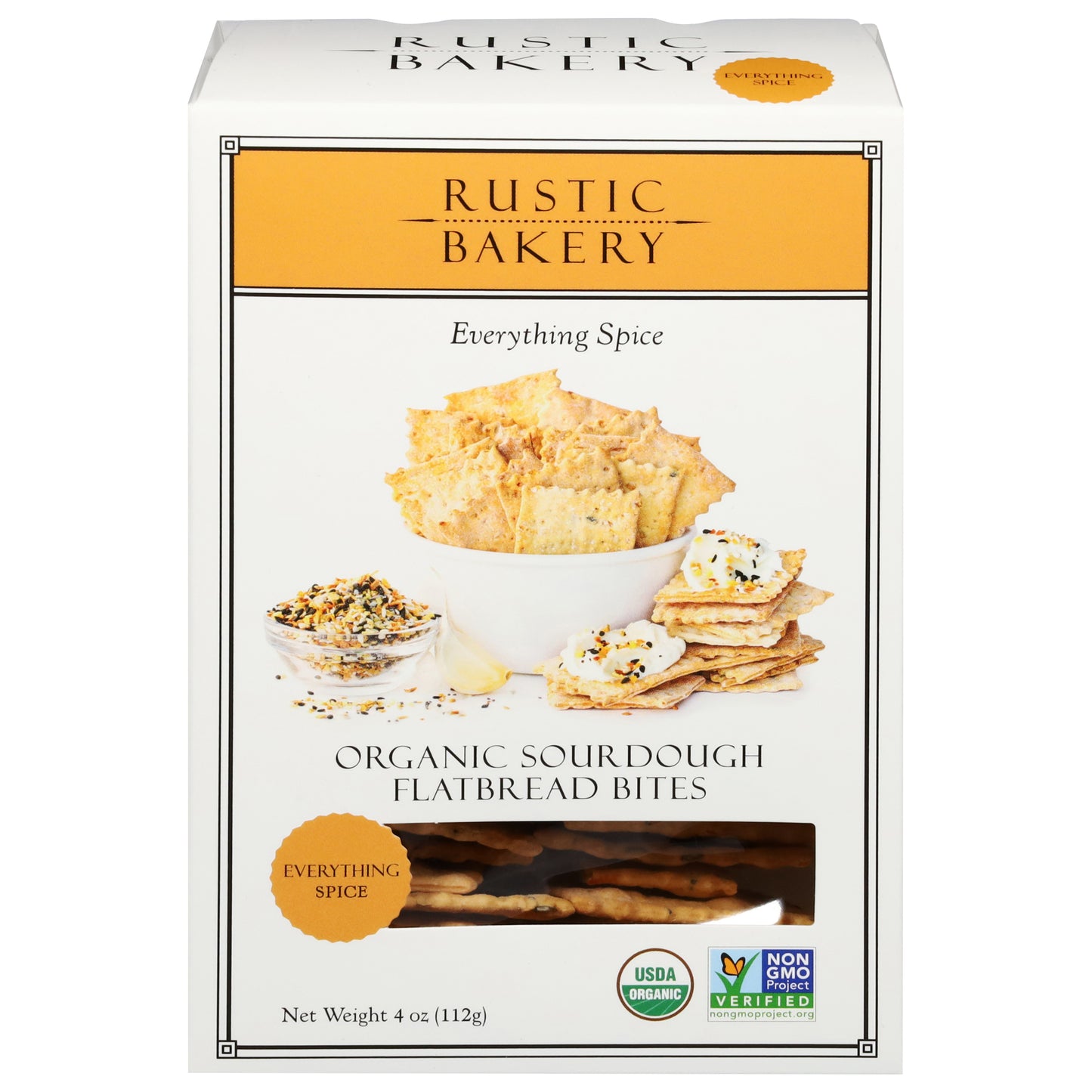 Rustic Bakery Organic Sourdough Everything Spice Flatbread Bites 4 oz