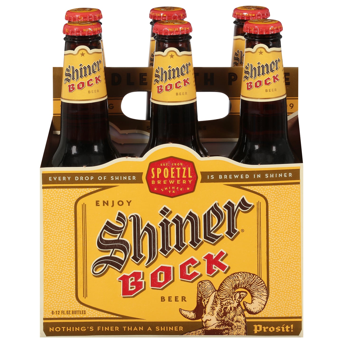 Shiner Bock Beer 6 - 12 fl oz Bottles