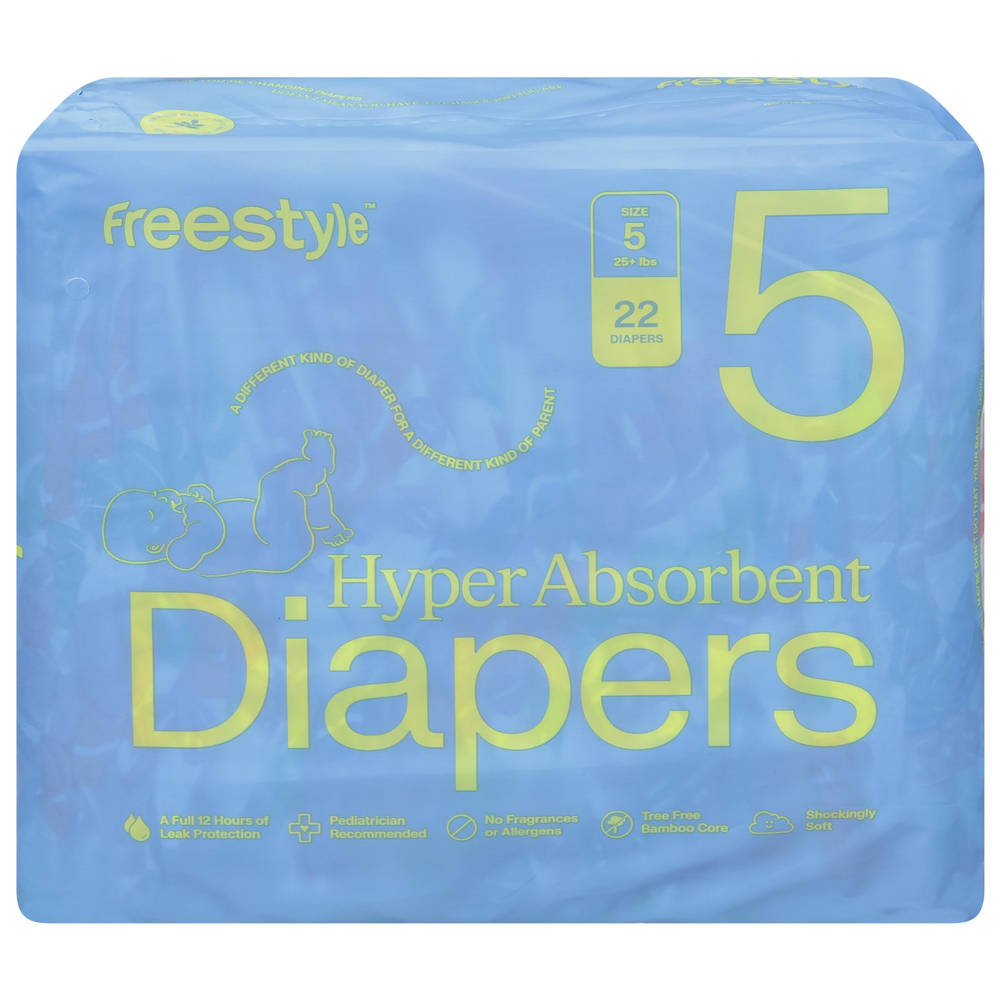FreeStyle Hyper Absorbent Diapers Size 5 22 ea