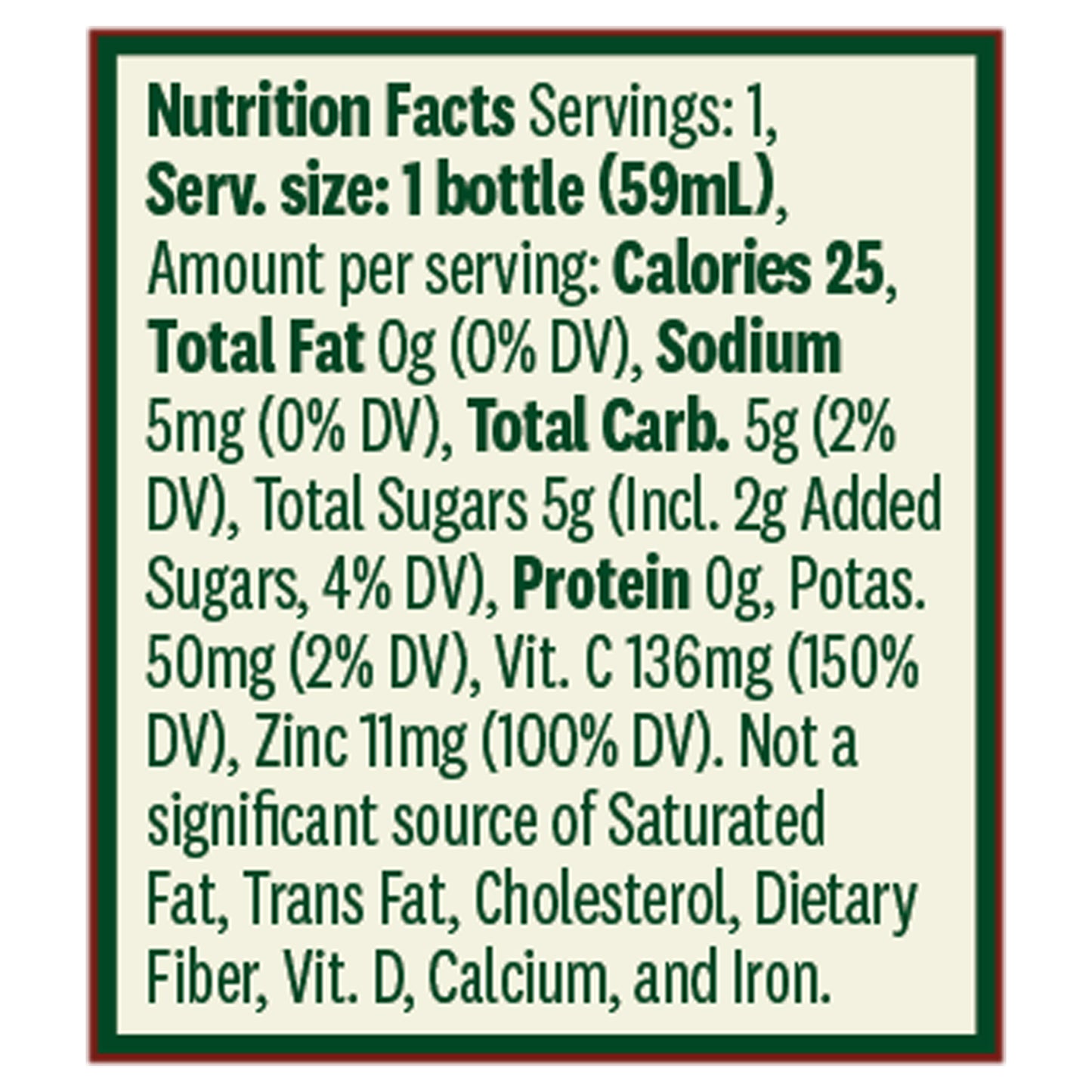 Suja Organic Immunity Elderberry Apple Shot, 2 fl oz Bottle