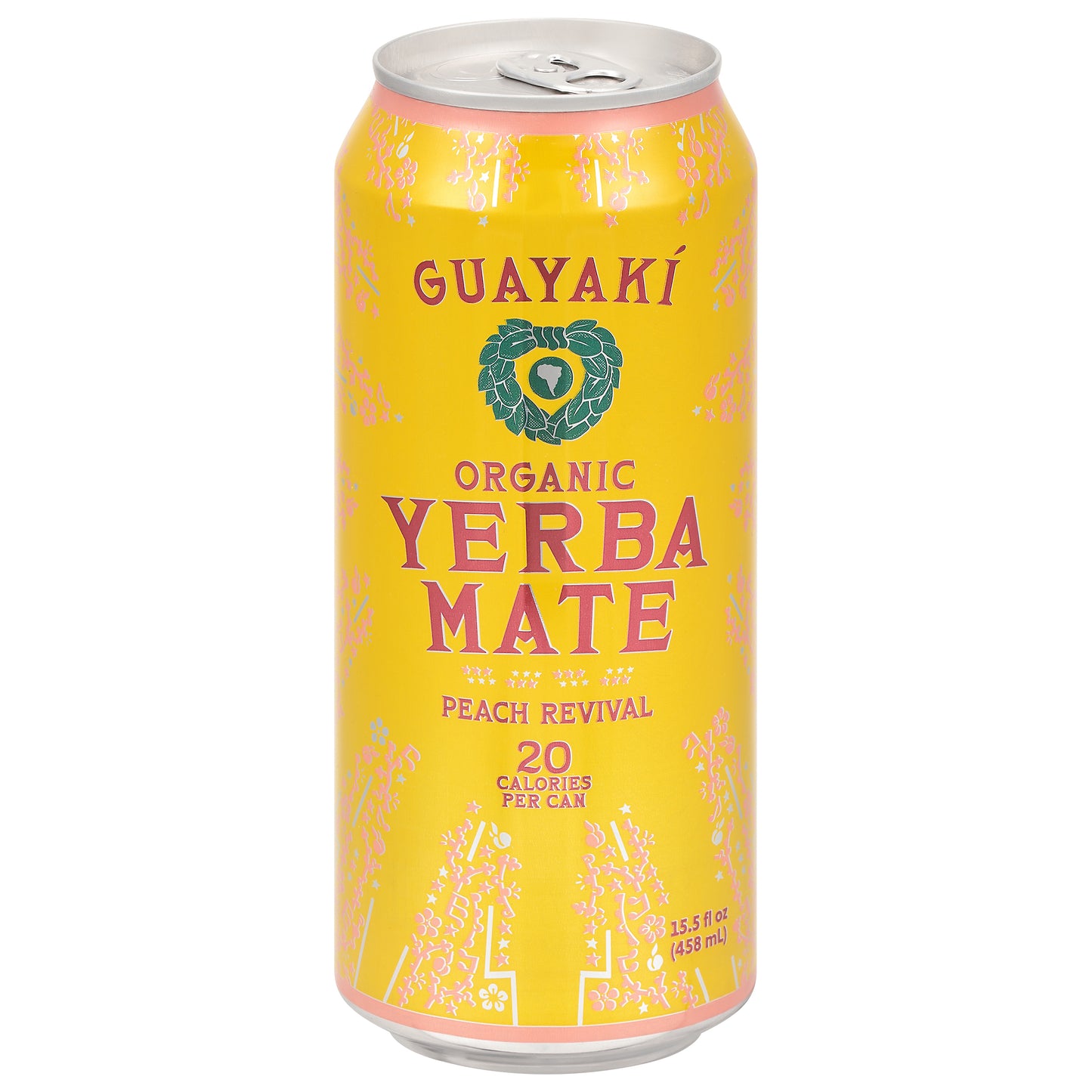 Guayaki Organic Peach Revival Yerba Mate 15.5 fl oz