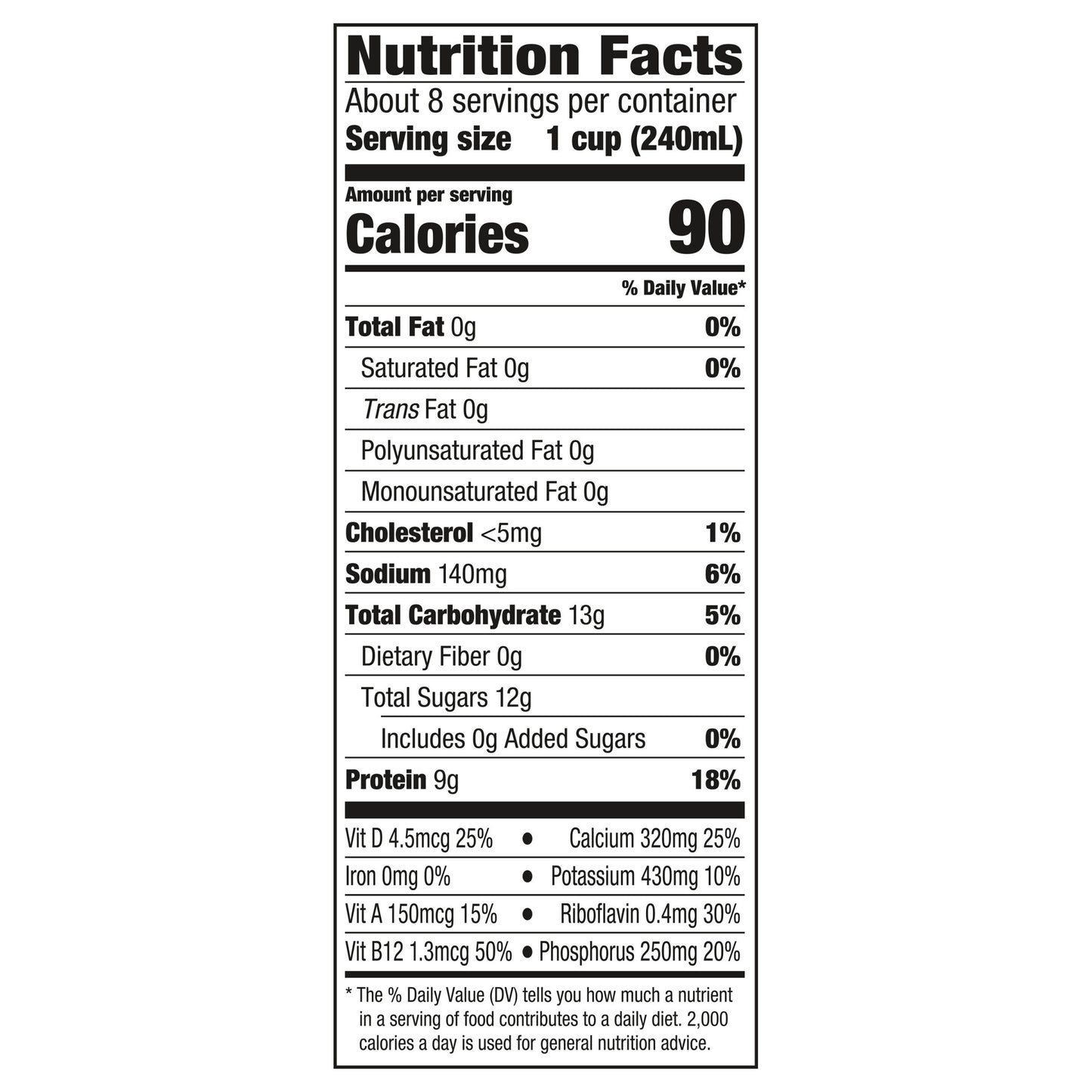 Horizon Organic High Vitamin D Nonfat Milk, High Vitamin D Milk, 64 FL OZ Half Gallon Carton