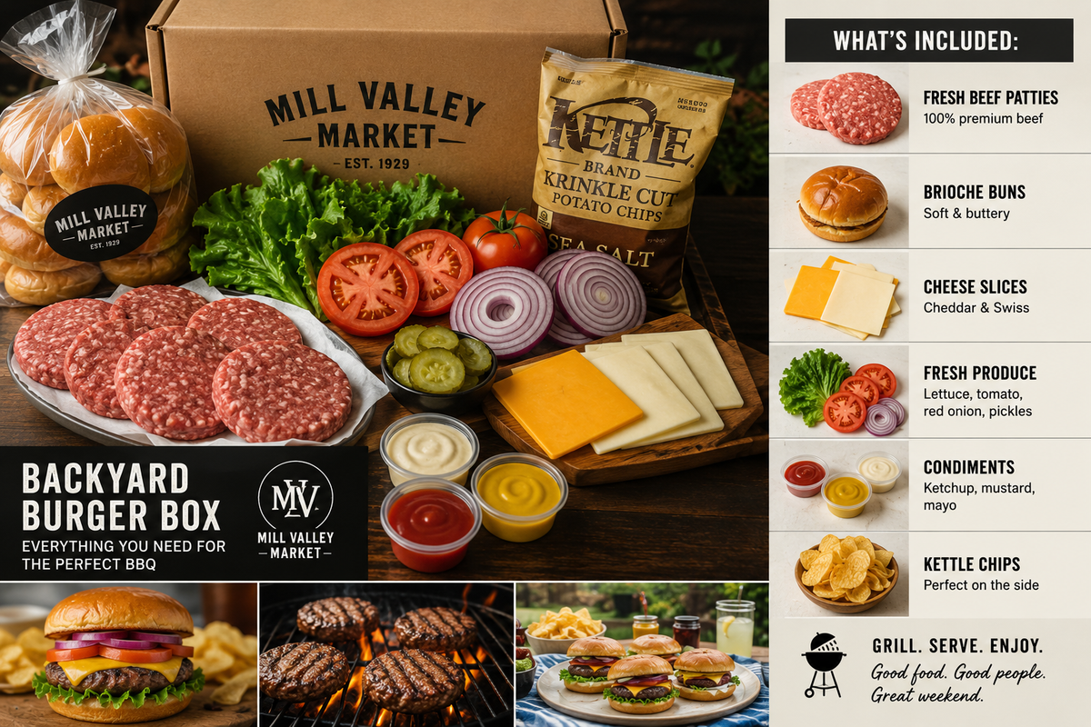 Family Backyard Burger Cookout Box - Feeds 4-6